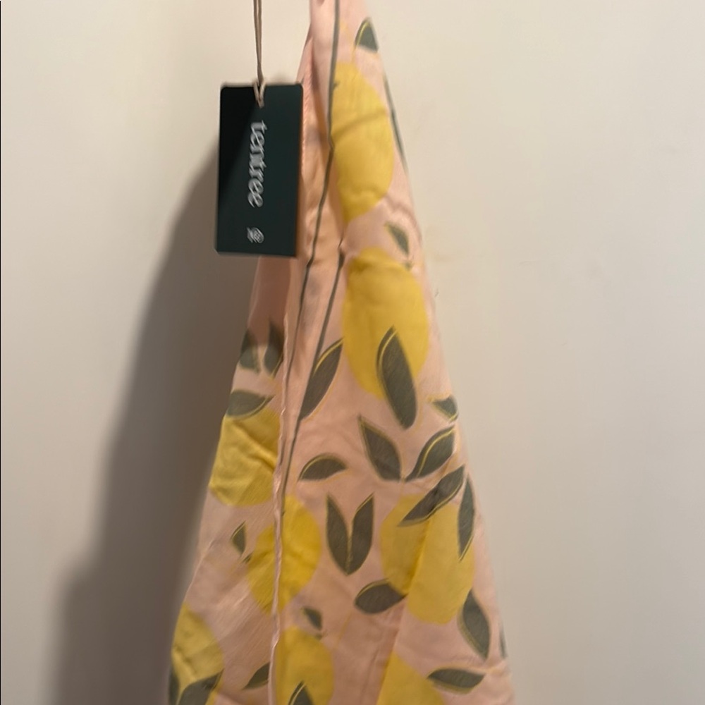 Lemon Pink and Yellow Floral Scarf